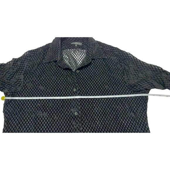 Rag & Bone Women's Lila Burnout Button-Up Shirt Black Size M - Picture 8 of 12